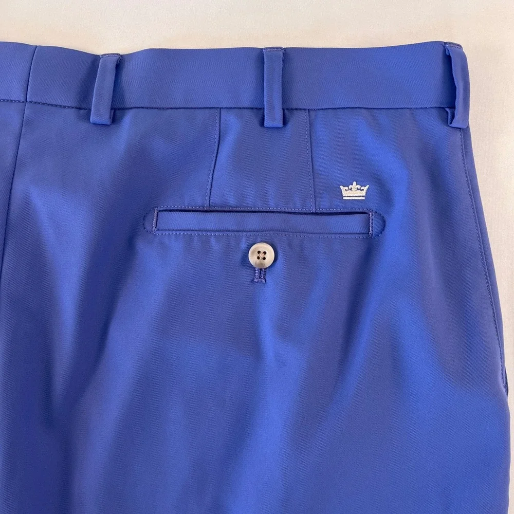 Peter Millar Wicking Performance Golf Shorts Mens 38 Royal‎ Blue Polyester